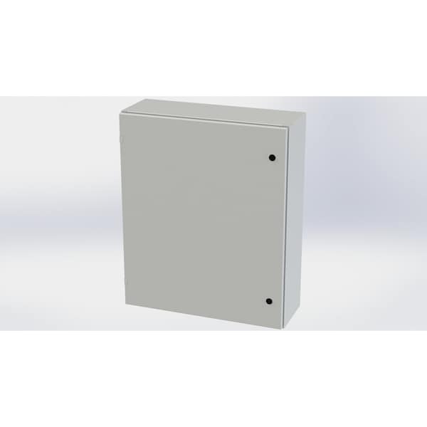 1/4 Turn Latch Electrical Enclosures, 36 in H, 10 in D, 30 in W, NEMA 3R, 4, 12, 13, Carbon Steel